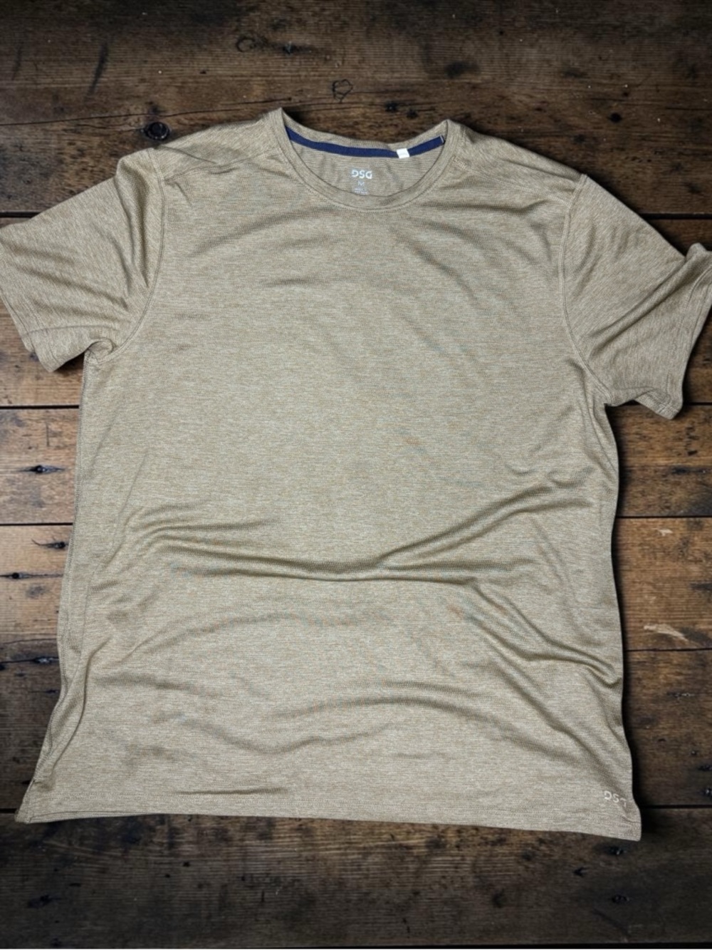 DSG Men's Light Tan Performance Short-Sleeve Crew Tee